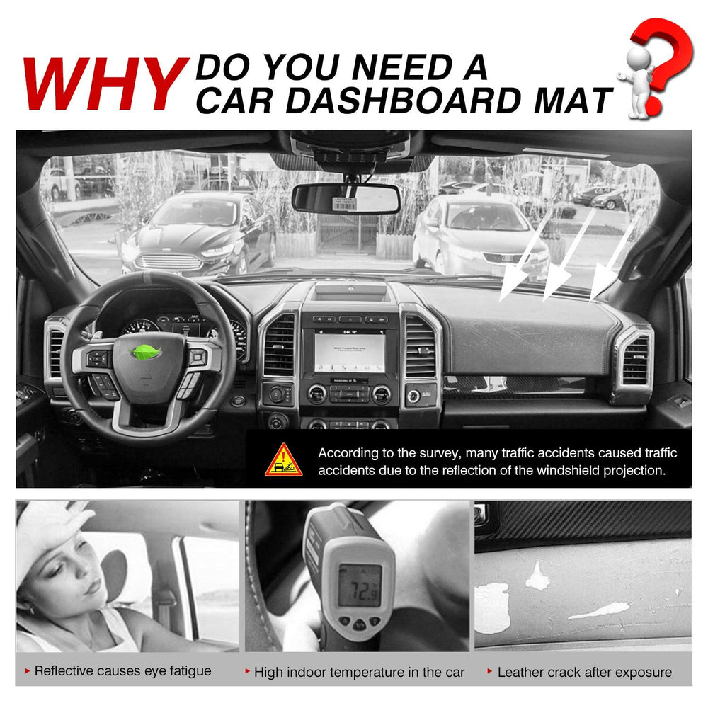 CARTIST flannel dash mat absorbs heat for cooler summer drives
