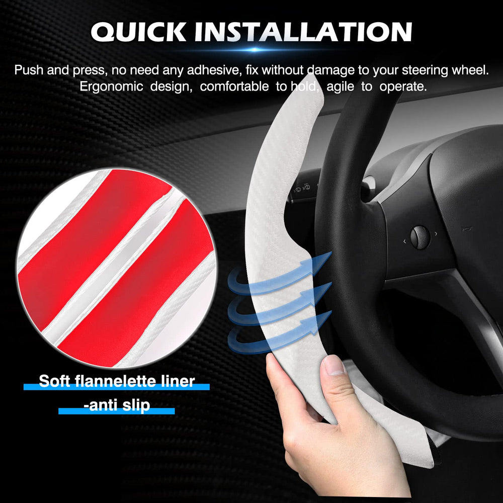 Cartist carbon fiber cover enhances interior aesthetics and tactile feel for Model 3/Y