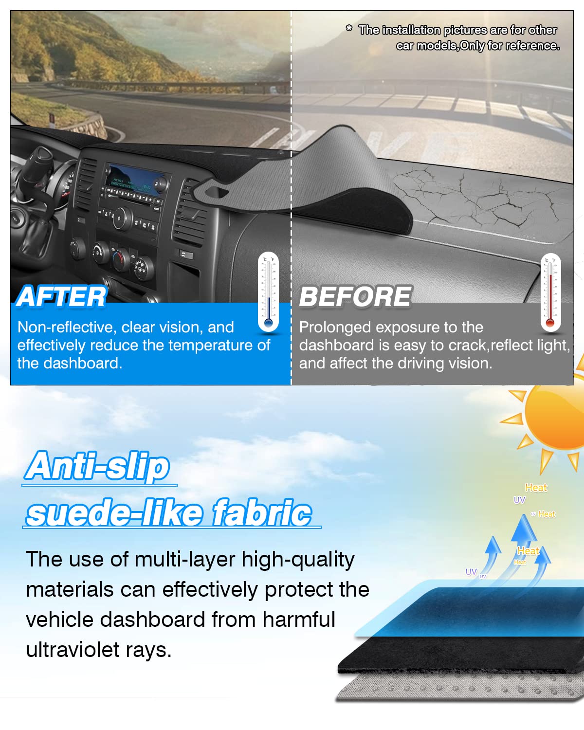 CARTIST dash cover is easy to install with minimal tools.