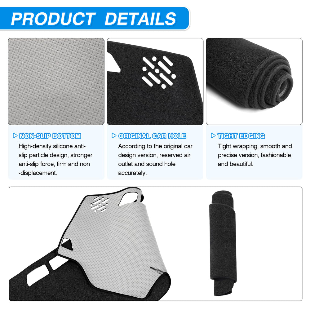 CARTIST dash cover uses wrinkle-free polyester for a smooth appearance.
