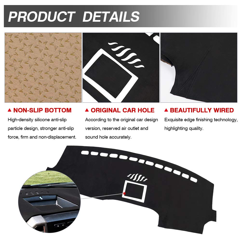 CARTIST UV-ray protector dash mat guards against sun damage