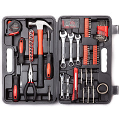 Cartman 148-piece tool set case keeps tools organized for quick home repairs.