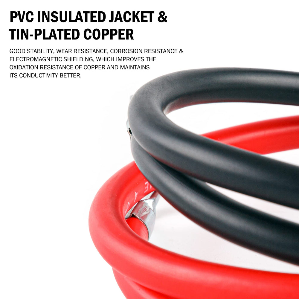 Cartman 4AWG 24-inch cable with 3/8 inch stud fit for sturdy connections.