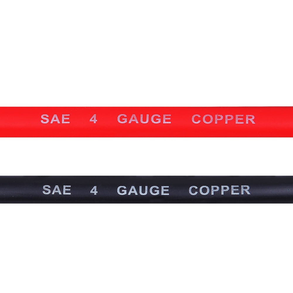 Cartman 4AWG 24-inch flexible battery cable for easy routing in tight spaces.