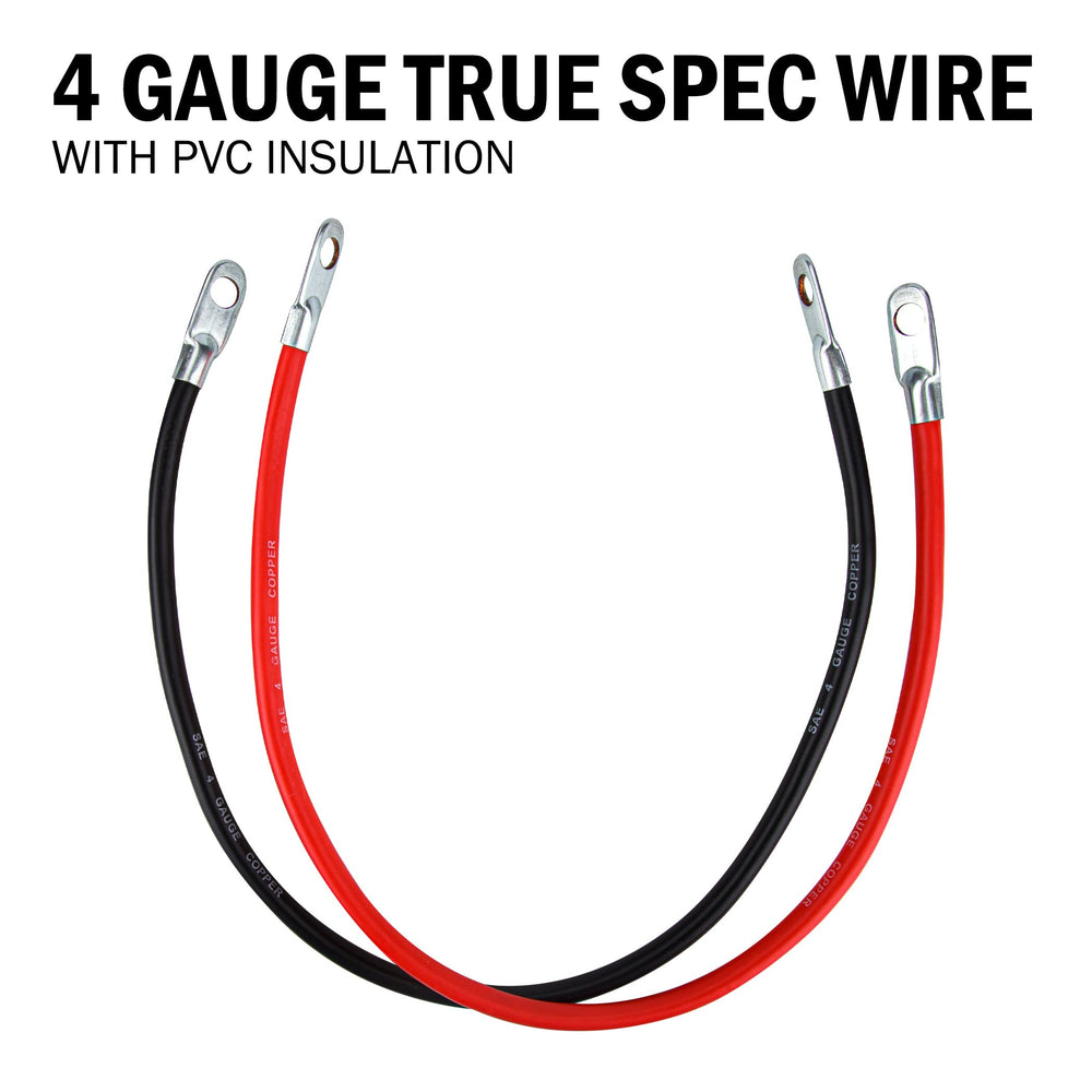 Cartman 4AWG 24-inch heat-resistant cable up to 105°C for harsh conditions.
