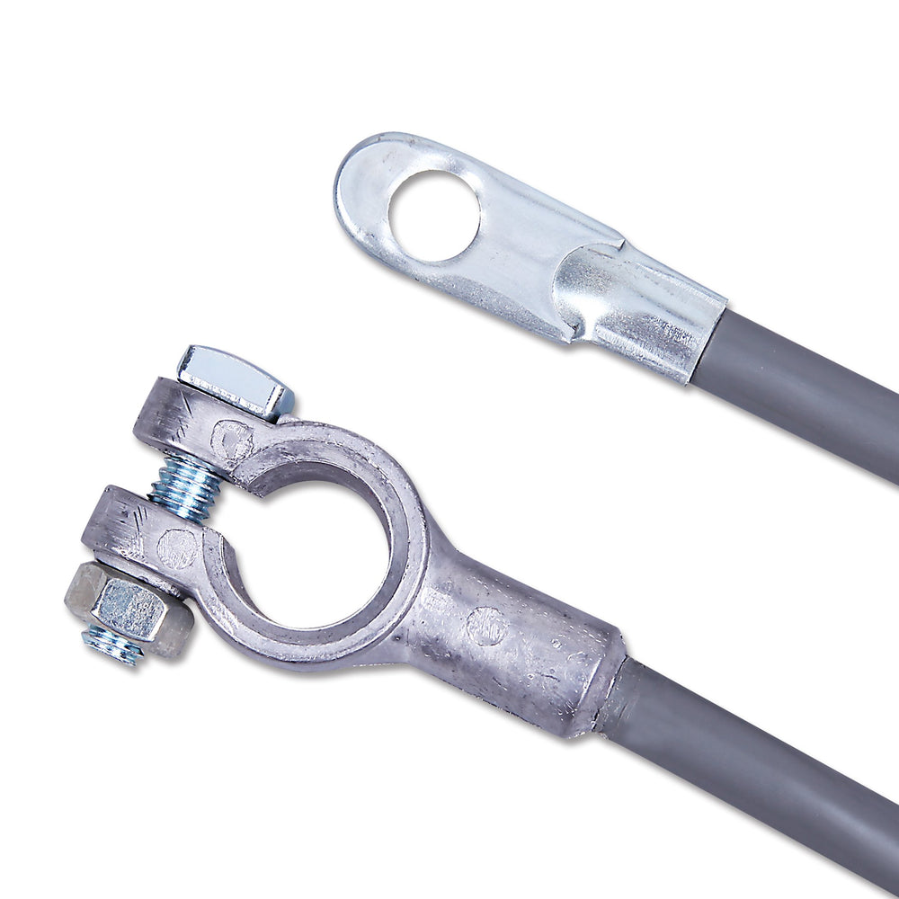 Cartman 4AWG 37-inch cable lug closeup showing tin-plated copper lugs and corrosion resistance.