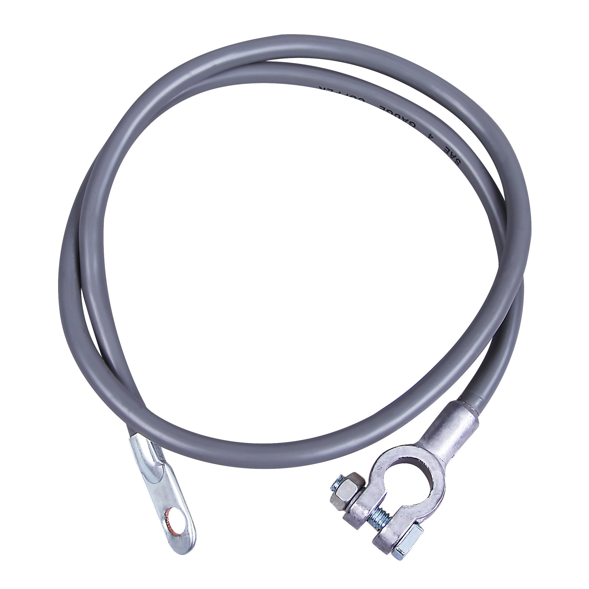 Cartman 4AWG 37-inch negative battery cable, full length for easy installation on boats and trucks.