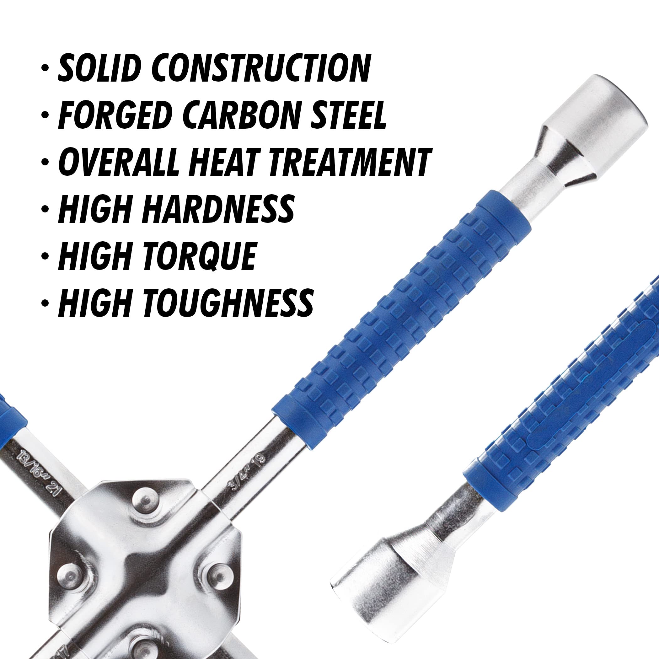 CARTMAN heavy-duty lug wrench with center protection for added strength during use