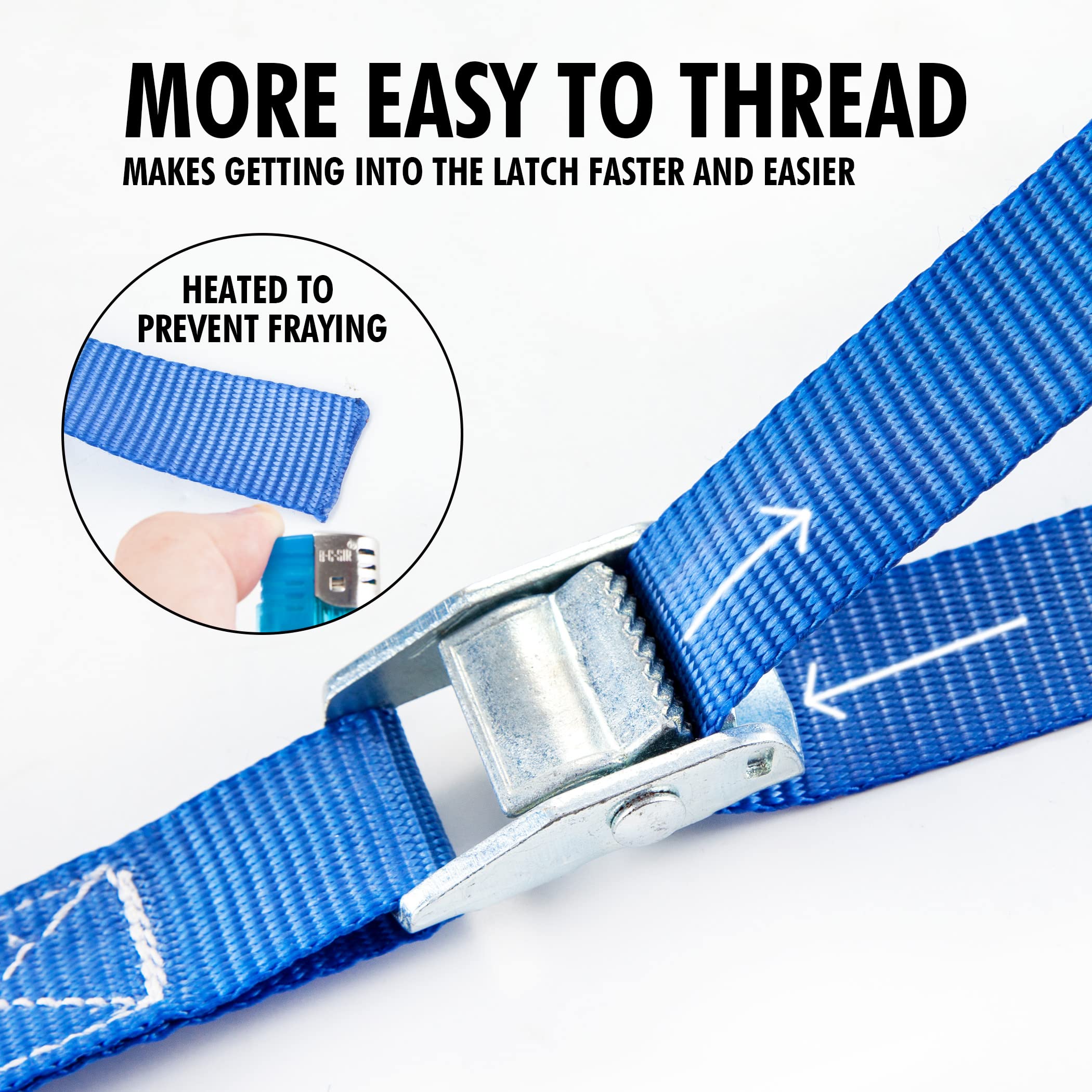 Cartman blue strap with corrosion-resistant finish for long-lasting reliability.