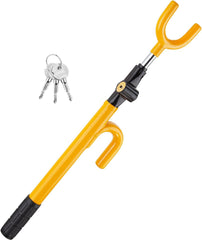 Cartman steering wheel lock with steel body for durable theft deterrence.