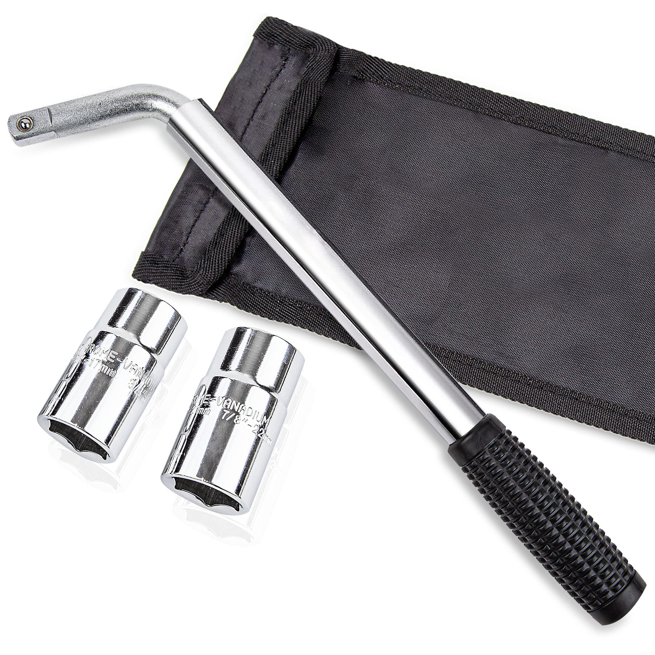 CARTMAN telescoping lug wrench with extended handle delivering maximum leverage for tire changes.