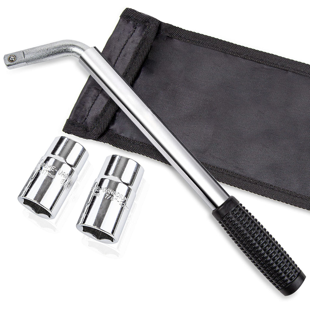 CARTMAN telescoping lug wrench with extended handle delivering maximum leverage for tire changes.