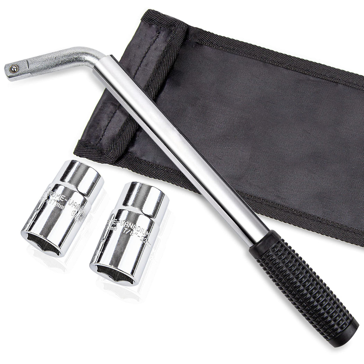 CARTMAN telescoping lug wrench with extended handle delivering maximum leverage for tire changes.