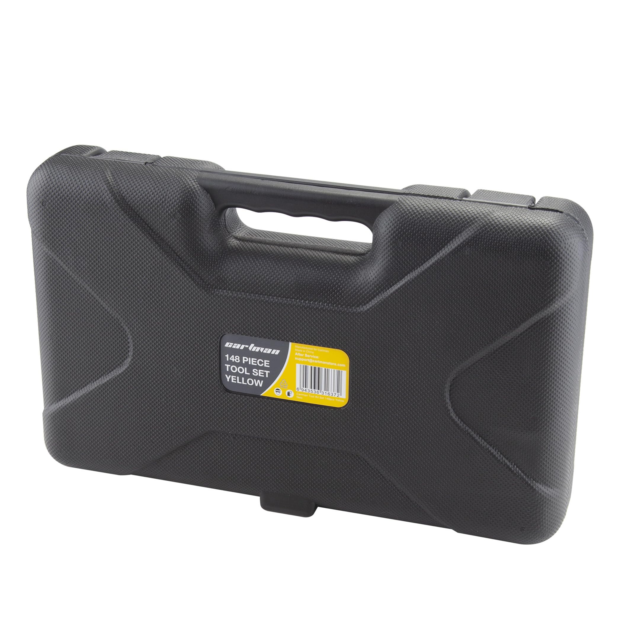 Cartman toolbox open to reveal molded slots for organization