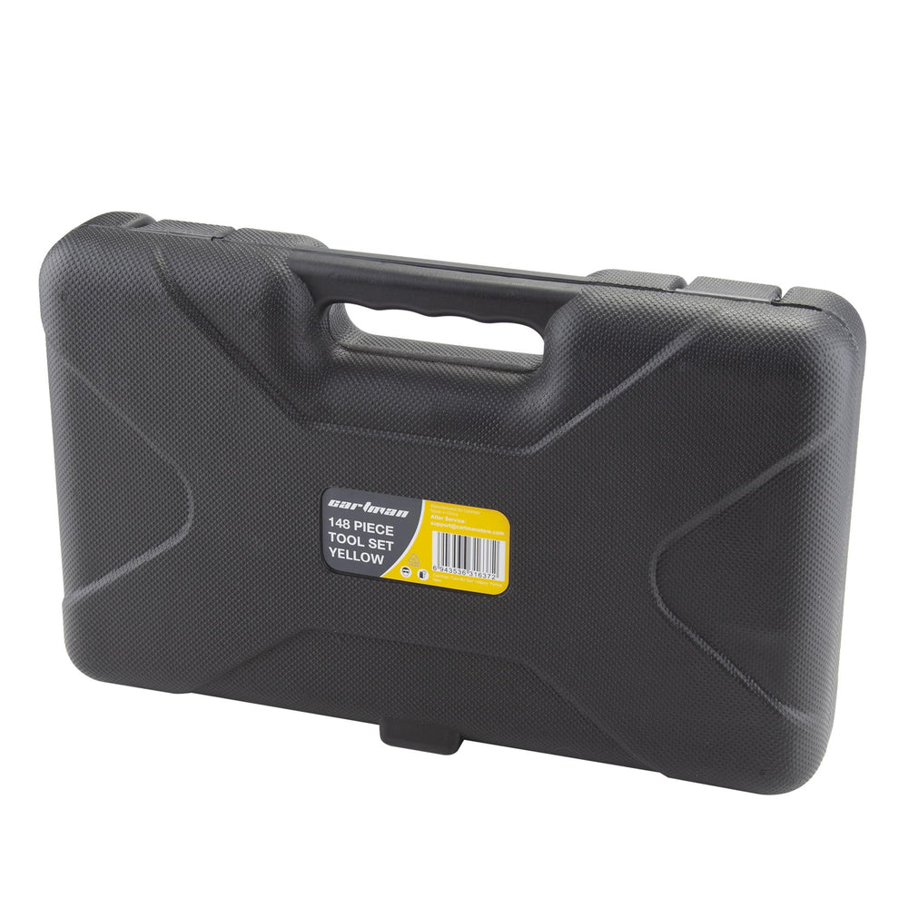 Cartman toolbox open to reveal molded slots for organization