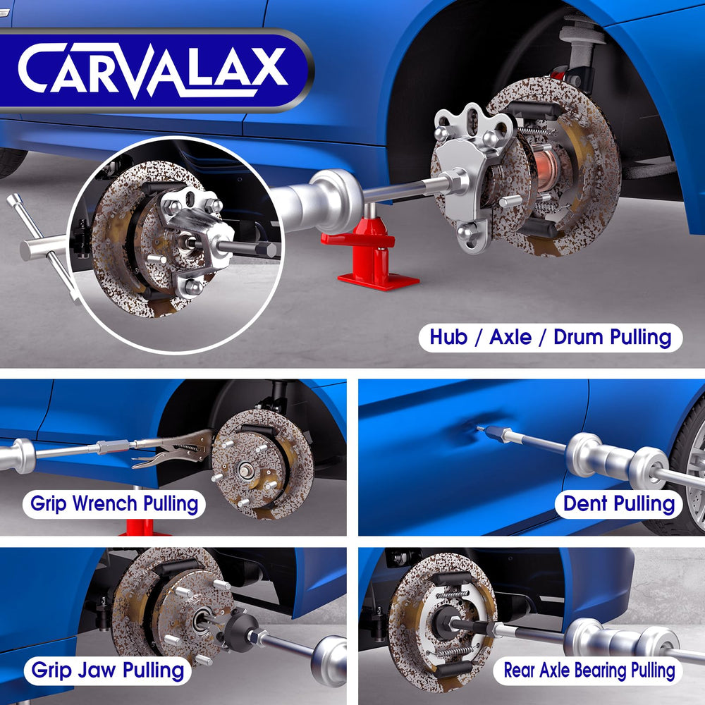 CARVALAX 23-piece kit supports dents, dings, bearing extraction