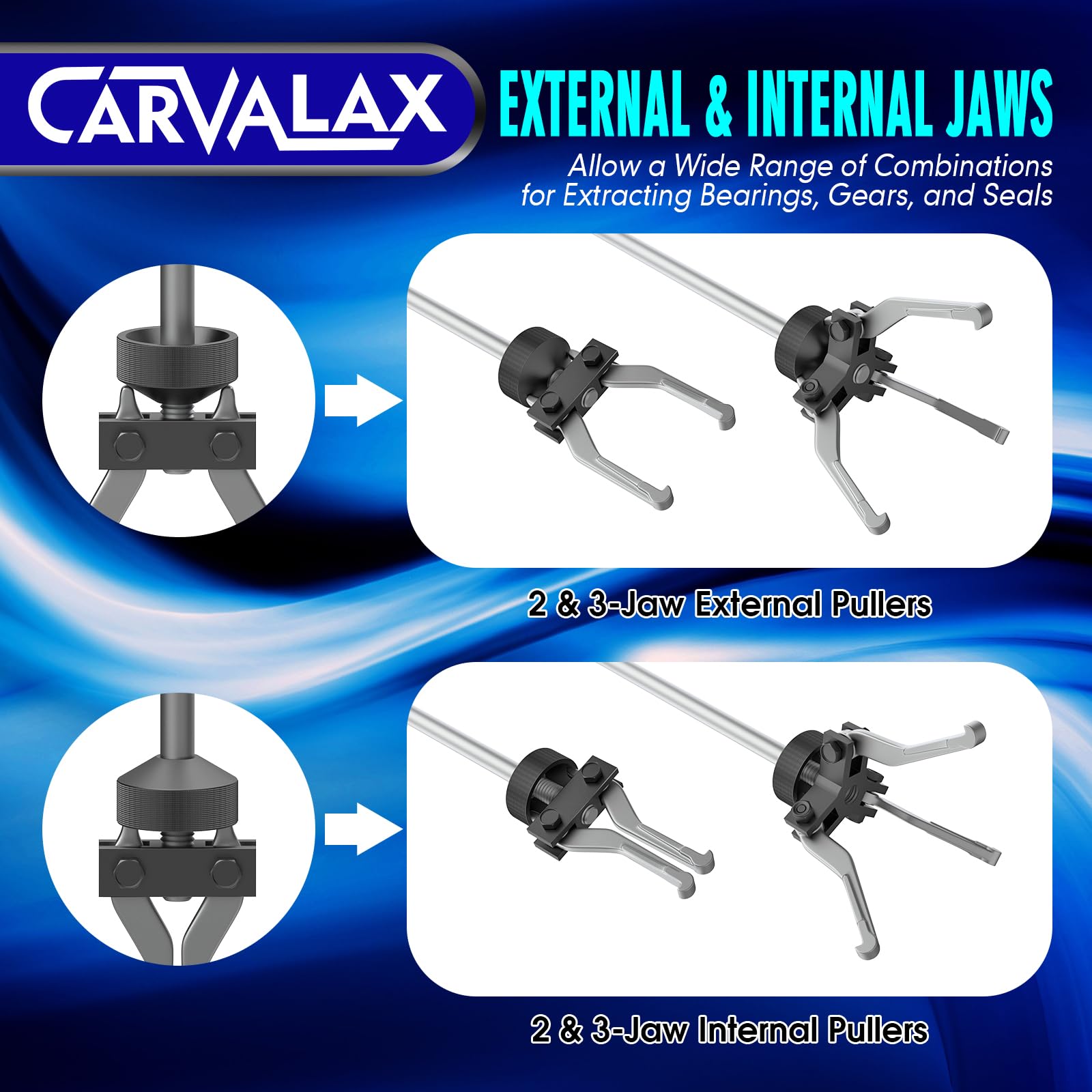 CARVALAX 12-way set with ergonomic grip reduces fatigue