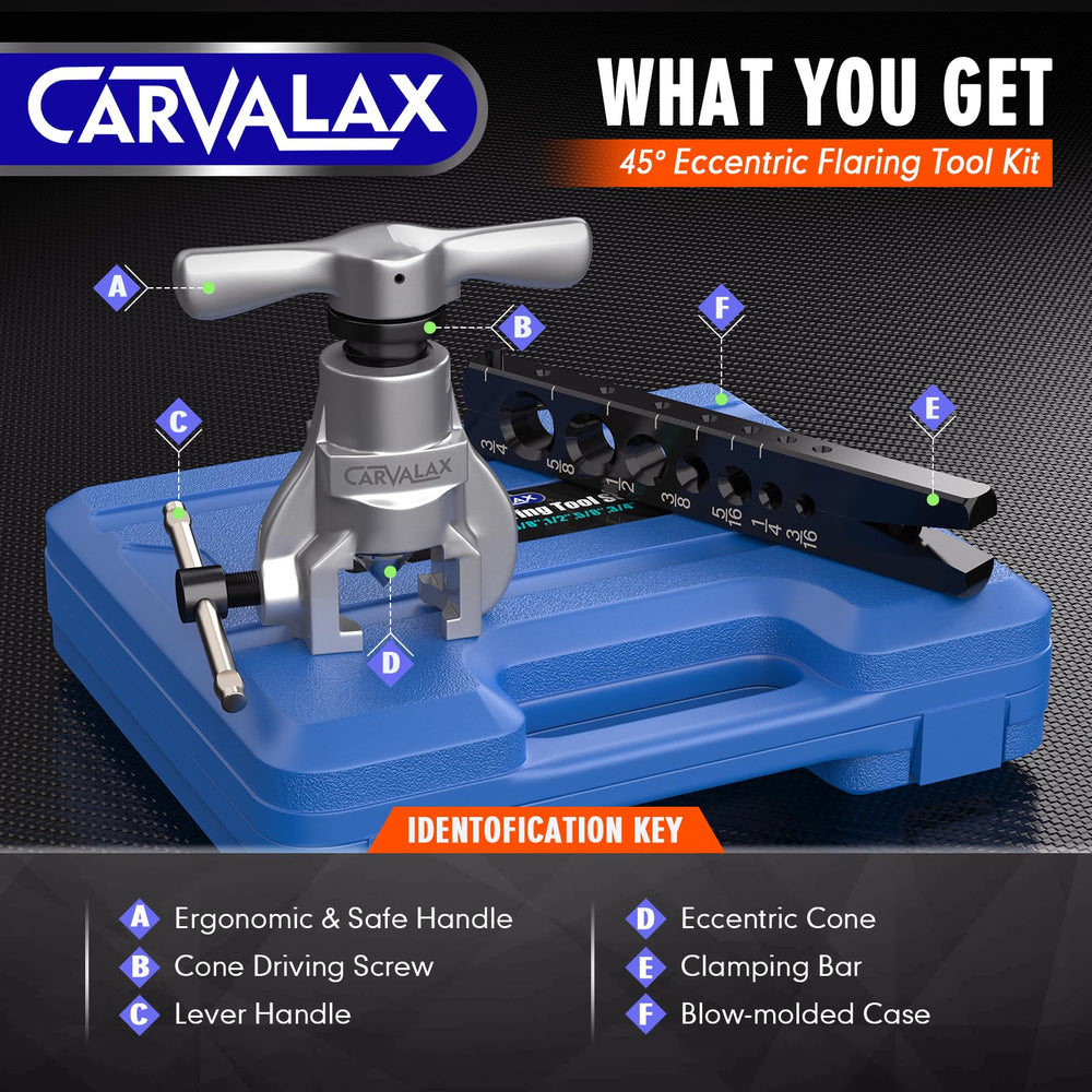 CARVALAX 45° flaring tool die 1-4 in delivering smooth, consistent flares