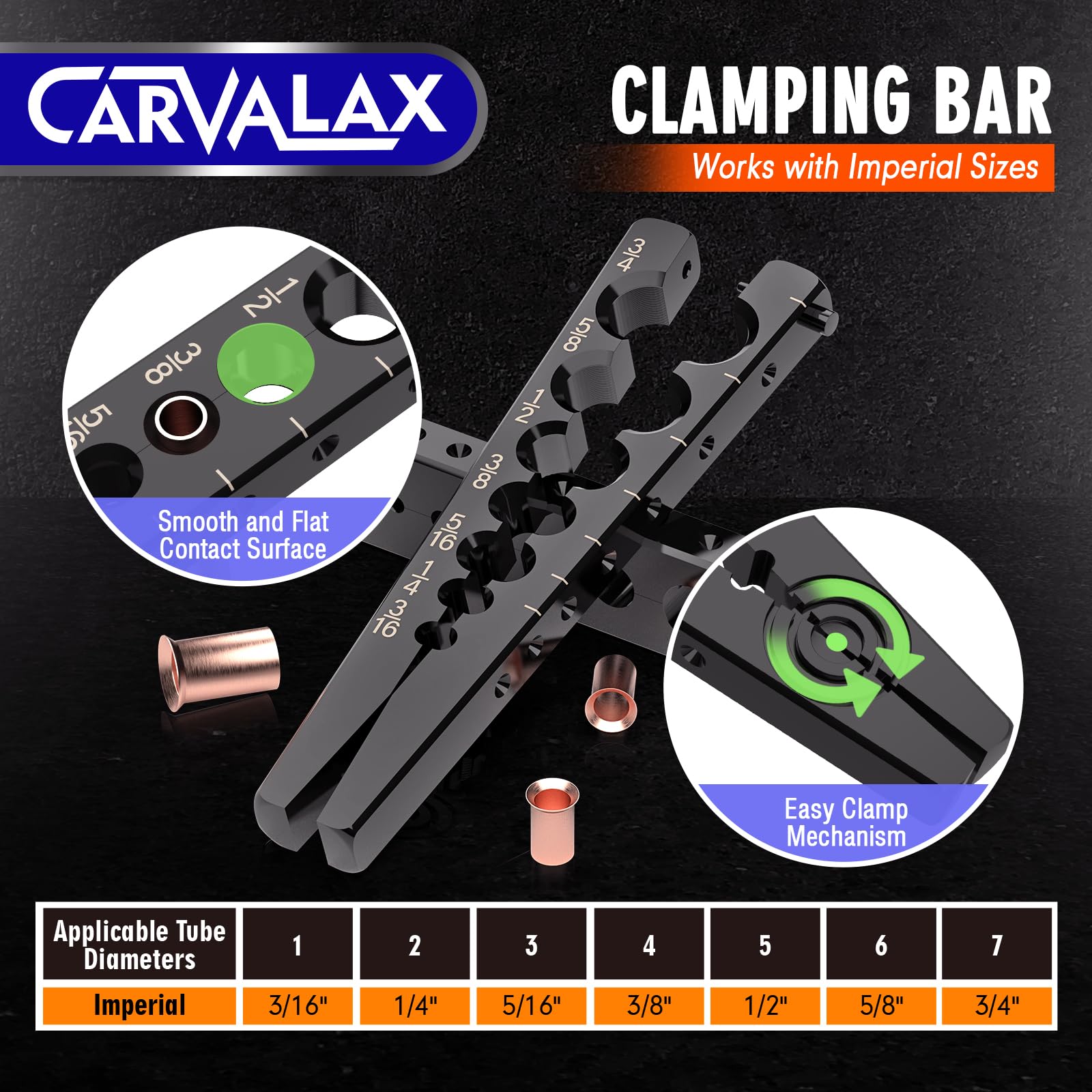 CARVALAX 45° flaring tool die 5-16 in supports sturdy flare finishes