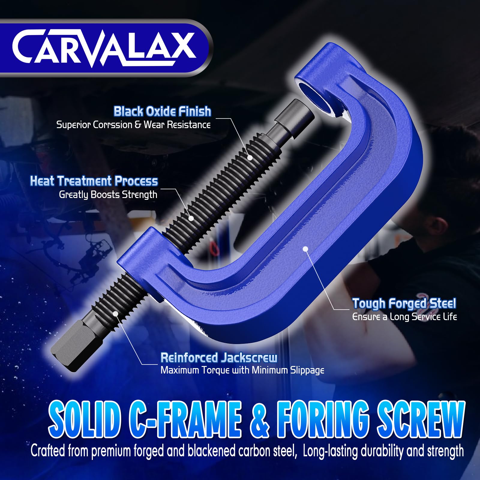CARVALAX ball joint press kit sockets and tubes support easy installations.