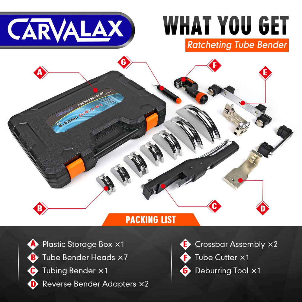 CARVALAX five-sixteenth-inch head supports tight-radius bends in small spaces