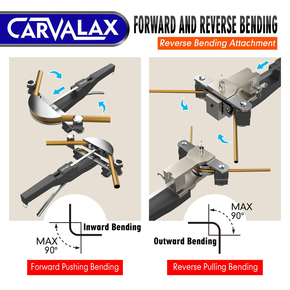 CARVALAX one-quarter-inch head enables precise copper and aluminum bends