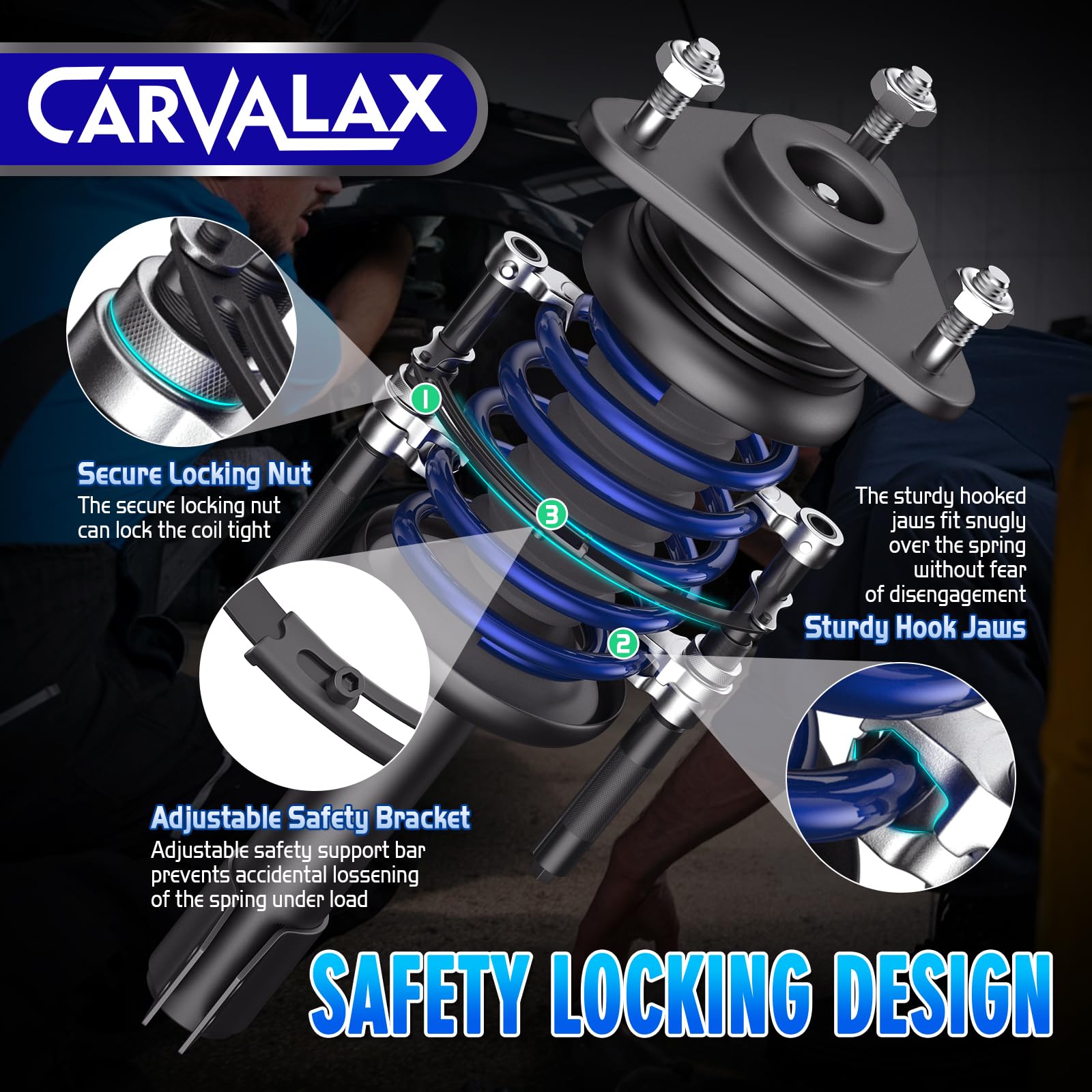 CARVALAX forged steel frame delivers heavy-duty durability under high-load compression.