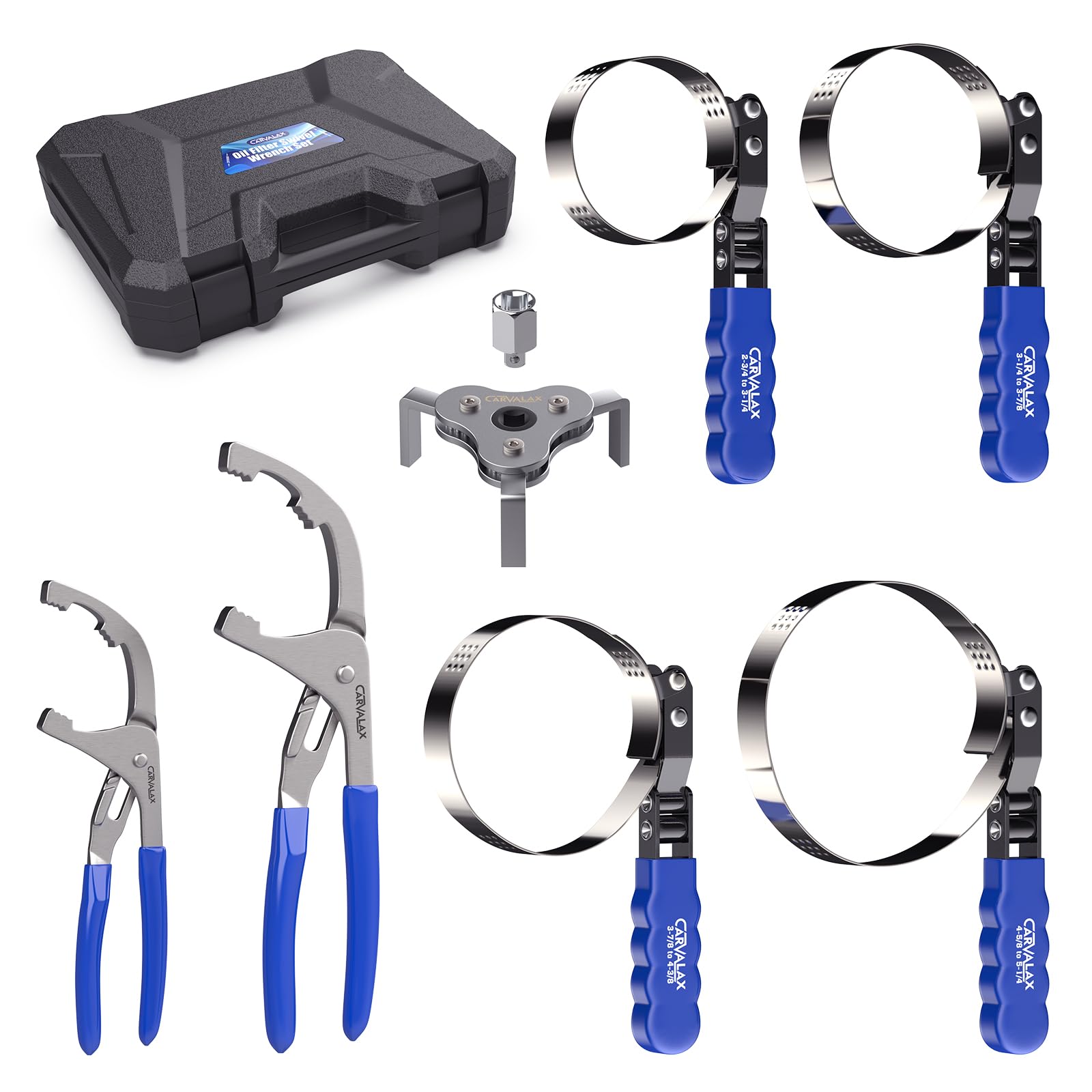 CARVALAX swivel wrenches in action for tight oil filters.