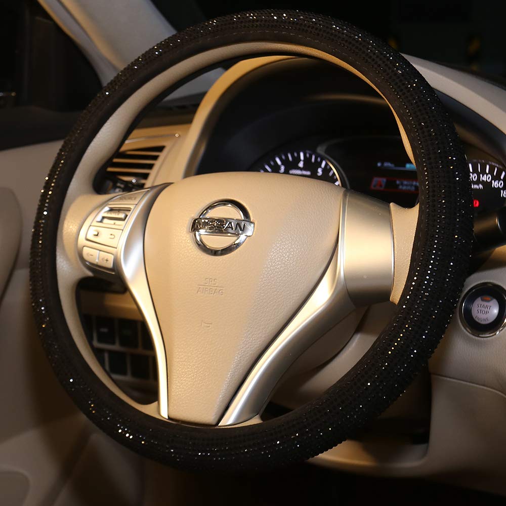 Carwales anti-slip diamond wheel cover helps secure grip during turns.