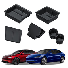 Carwiner center console organizer for Model Y Juniper keeps essentials neatly organized
