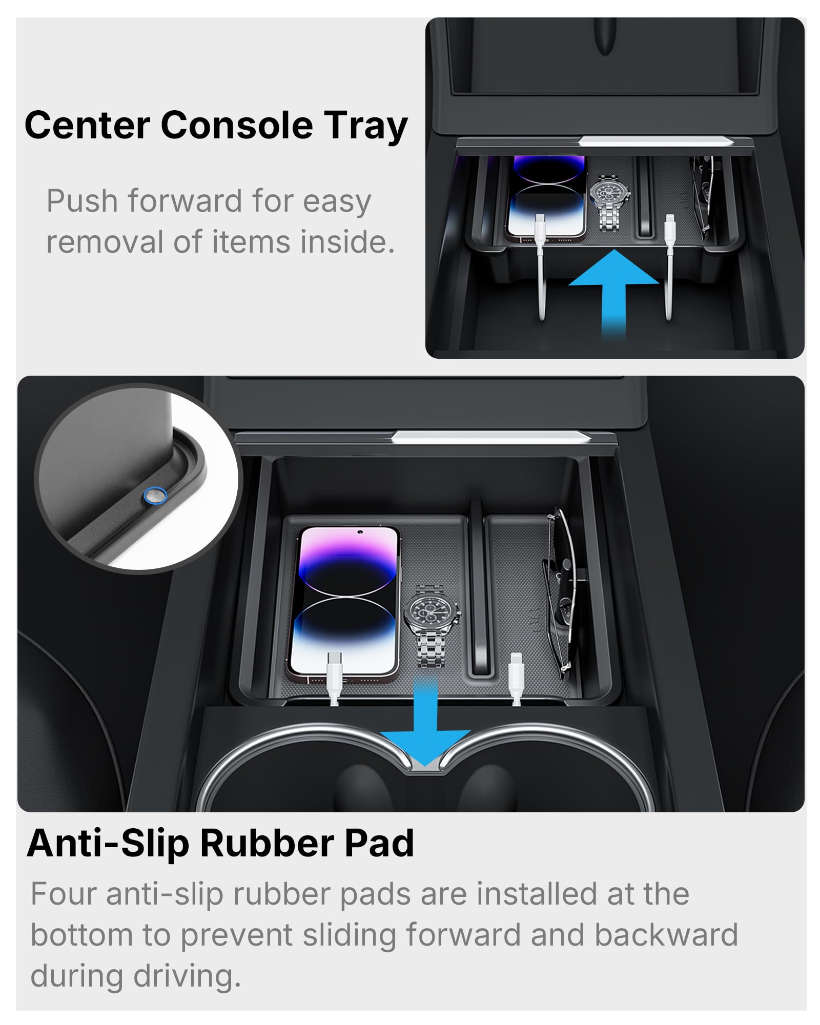 Carwiner hidden storage box conceals belongings with one-handed magnetic access