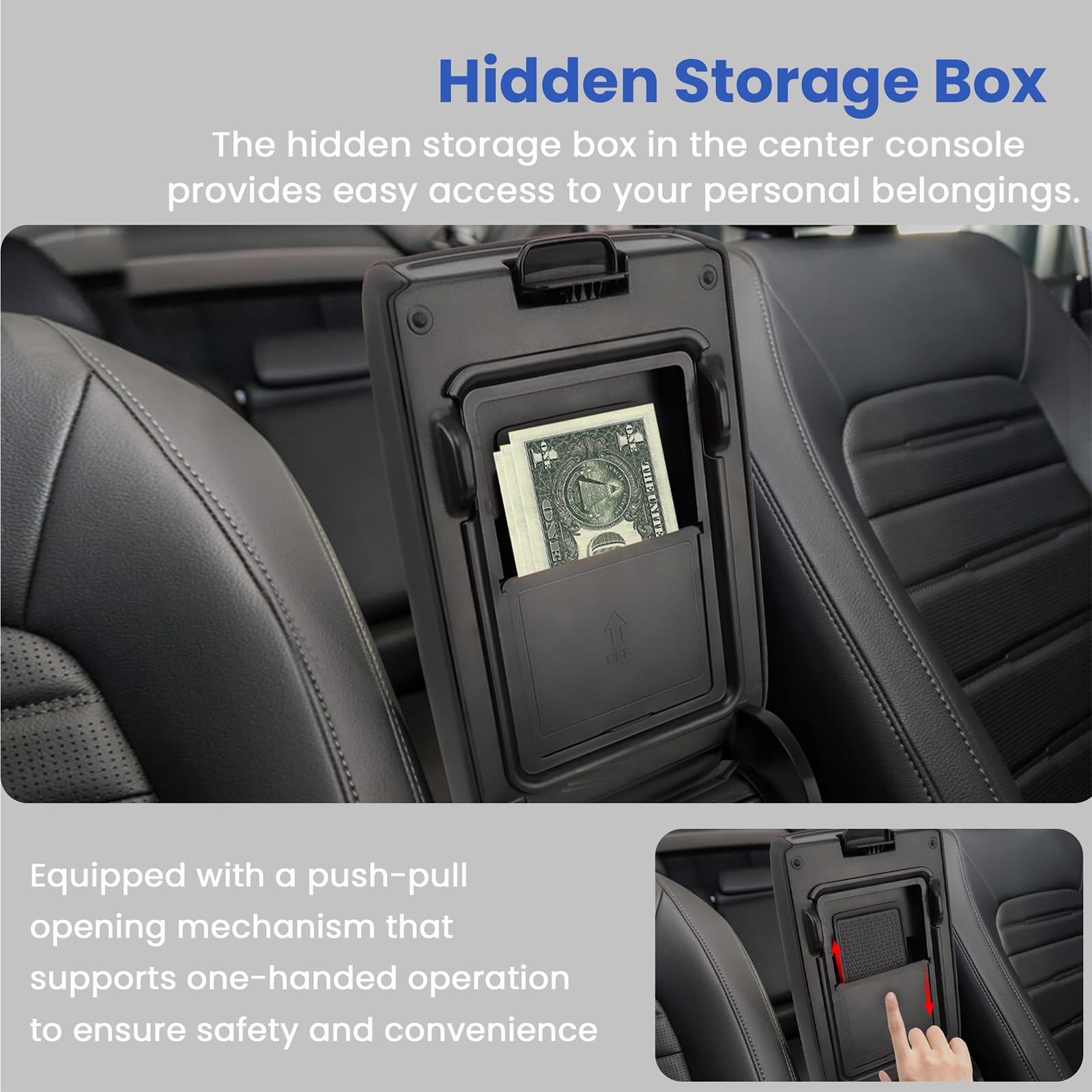Carwiner privacy storage keeps valuables out of sight and secure