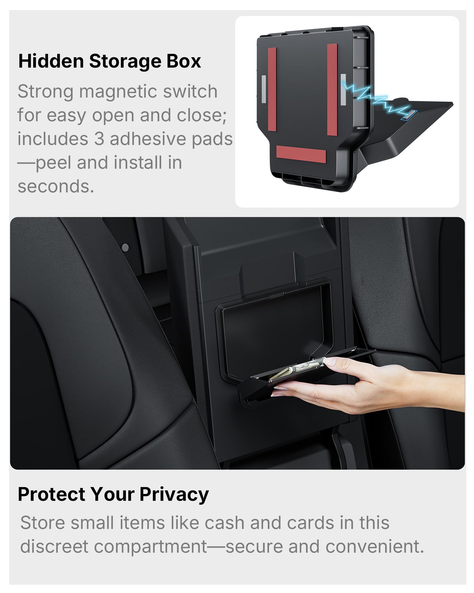Carwiner silicone surface resists dirt and dust in the console
