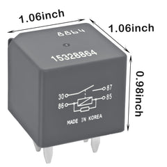 Casalytics 12V 40A SPDT relay close-up for quick GM installations.