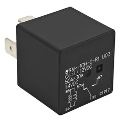 Casalytics 896H relay with 50A rating for headlights and fans in automotive setups.