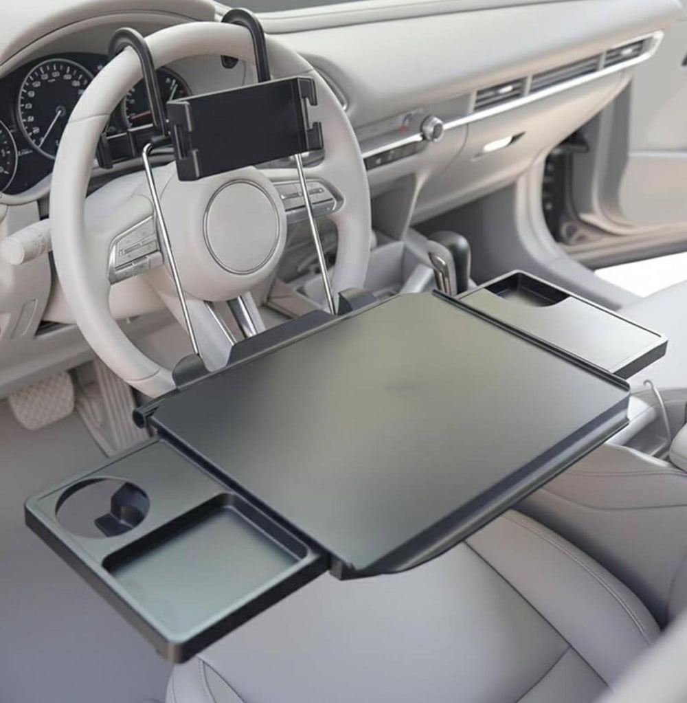 Casasara 2-in-1 steering wheel desk, folded compactly for easy car storage.