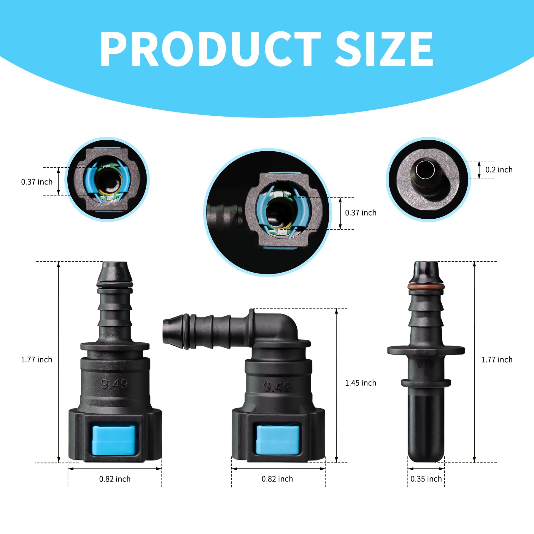 Casifavi straight-female 9-89x8 quick-connect supports versatile hose sizes with clean disconnections.