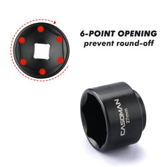 CASOMAN 32mm low-profile oil filter socket for compact engine bays.
