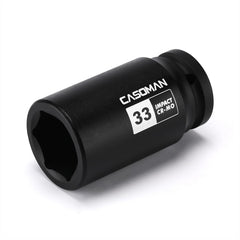 CASOMAN 34-drive 33mm axle-nut socket ready for high-torque removal.
