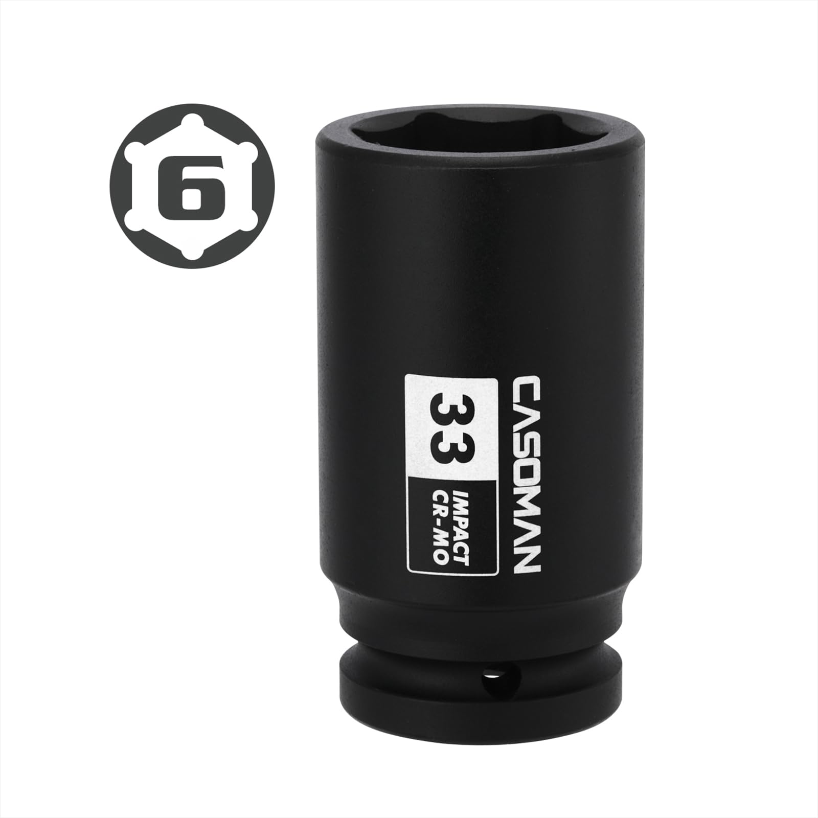 CASOMAN axle-nut socket in use with impact driver for easy installation.