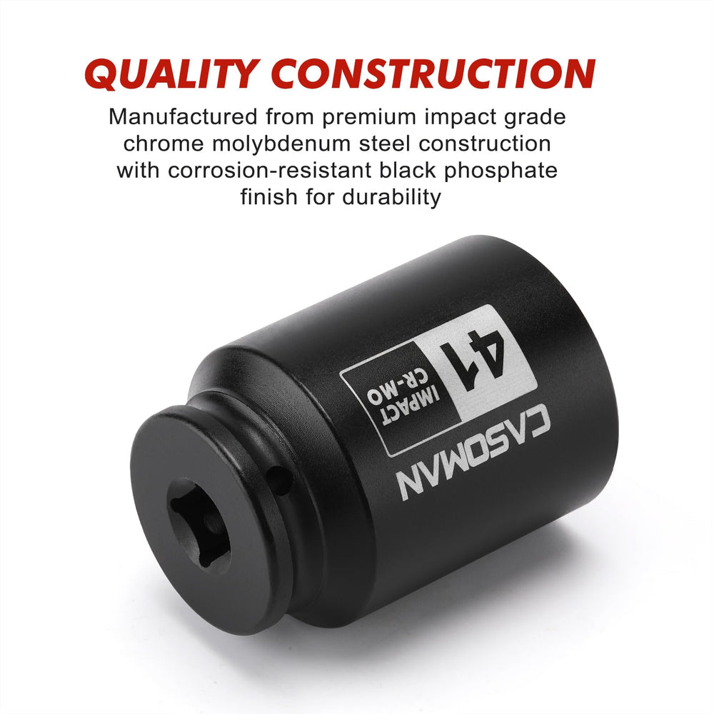 CASOMAN laser-etched 41mm size marking for quick identification