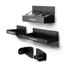 Casoman magnetic toolbox shelf setup on metal surface for easy tool access