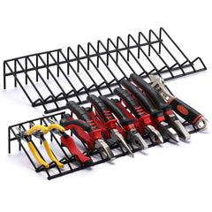 CASOMAN plier rack 15-slot front view for quick access and organized tools.