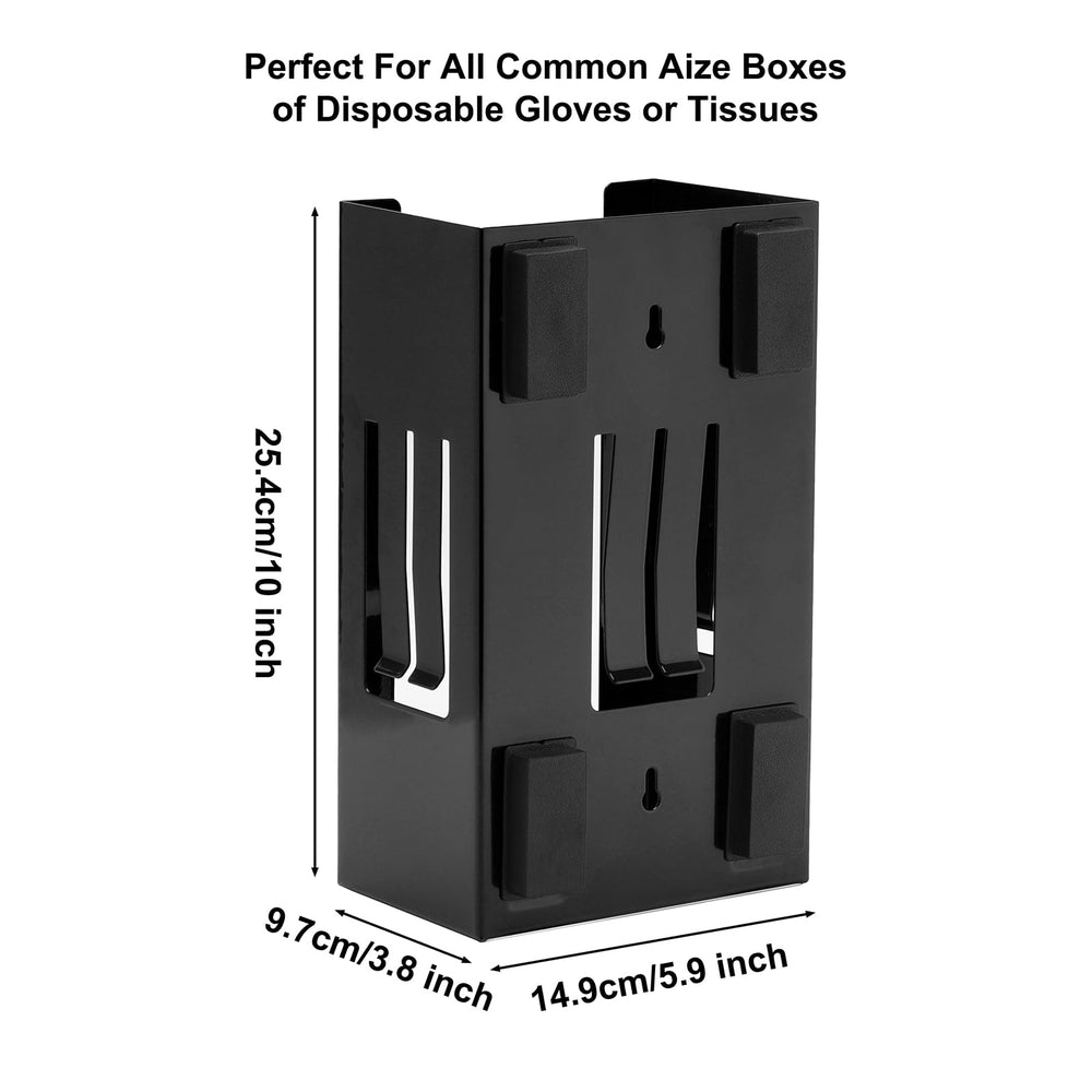 CASOMAN steel glove dispenser black finish offers durable, space-saving storage.