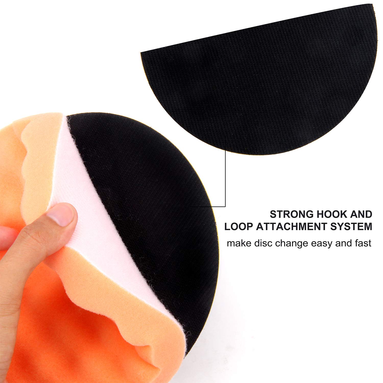 CASOMAN wool pad close-up reveals durable buffing action.