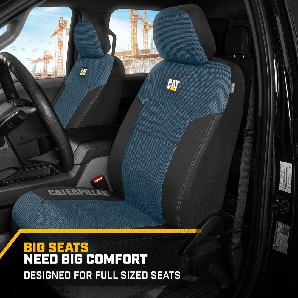 CAT airbag-compatible seat cover demonstrates safe deployment during side airbag activation