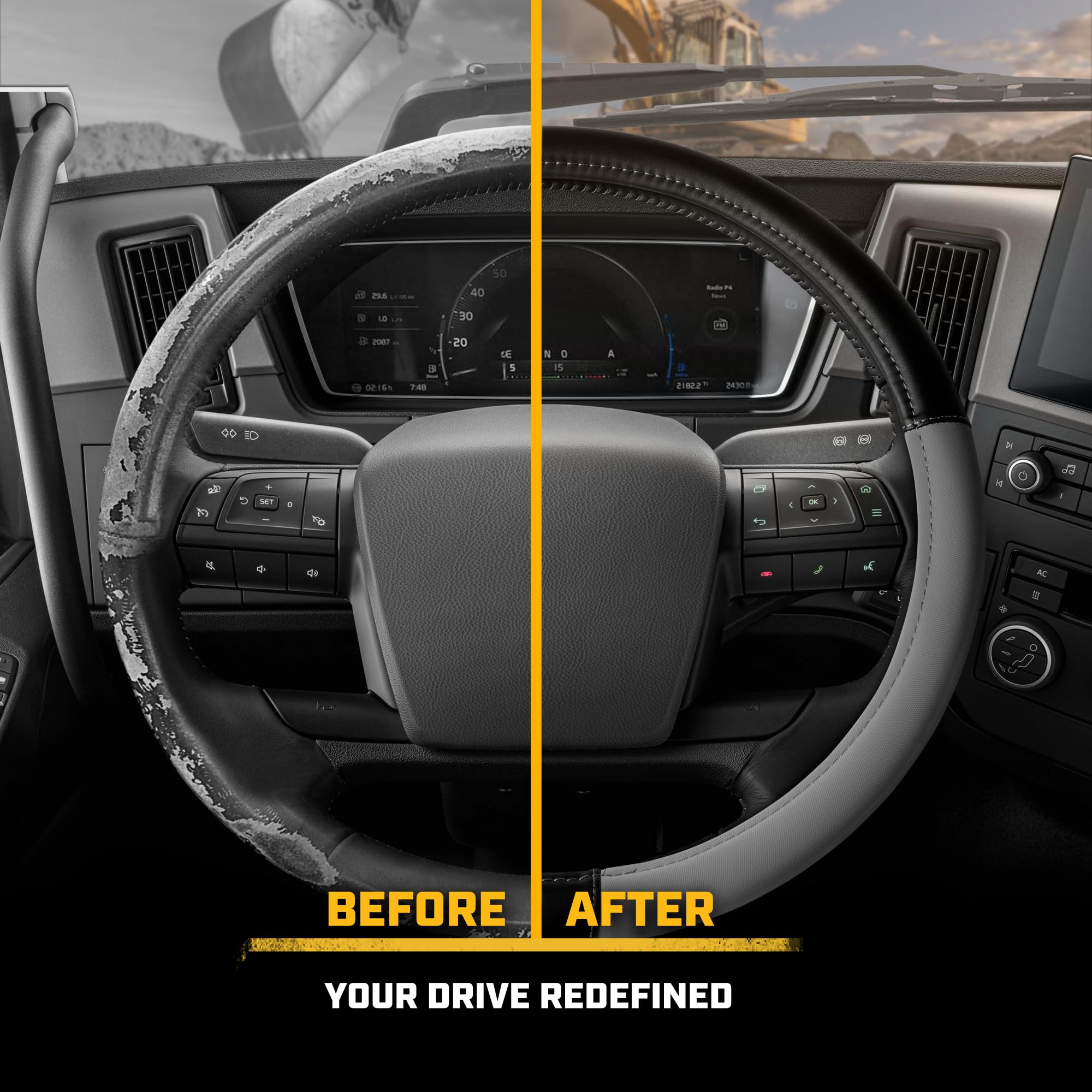 CAT BigDrive double-stitched seams boost durability for long drives and daily commutes.