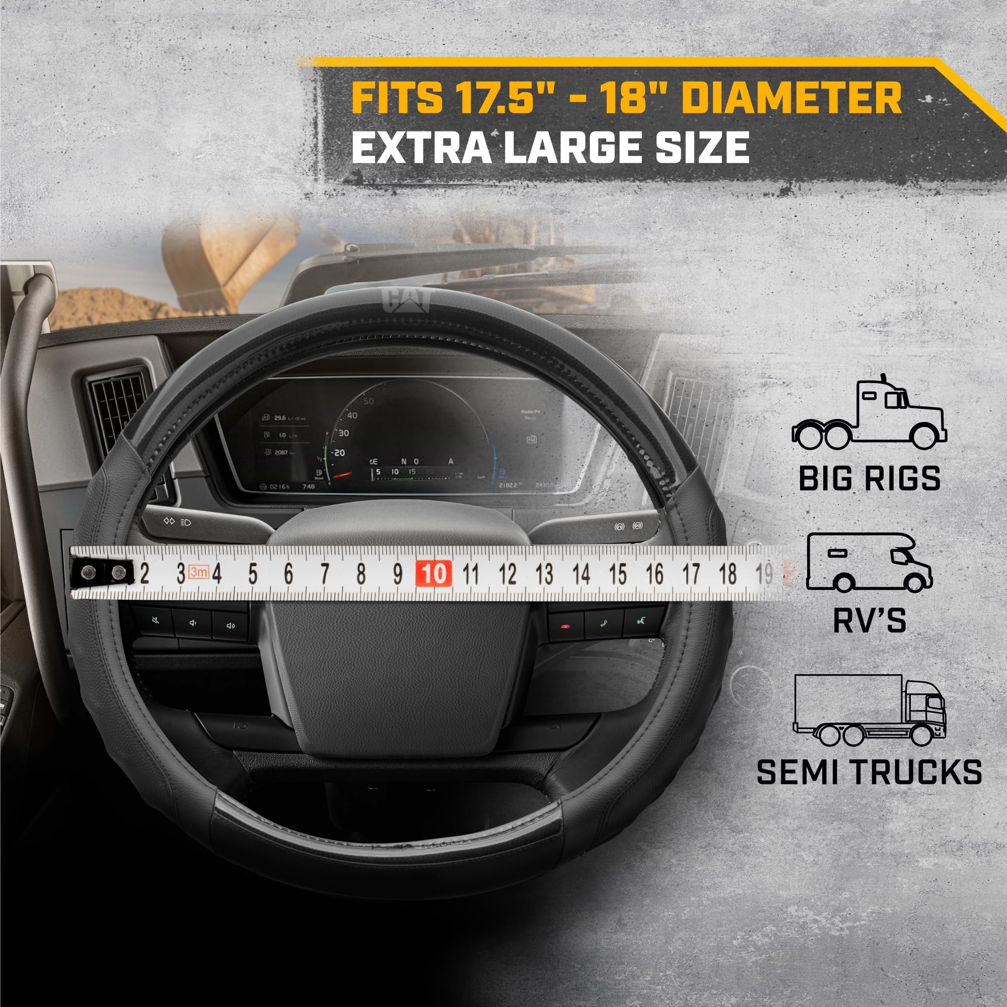 CAT BigGrip double-stitched seams highlight durability and long-lasting use.