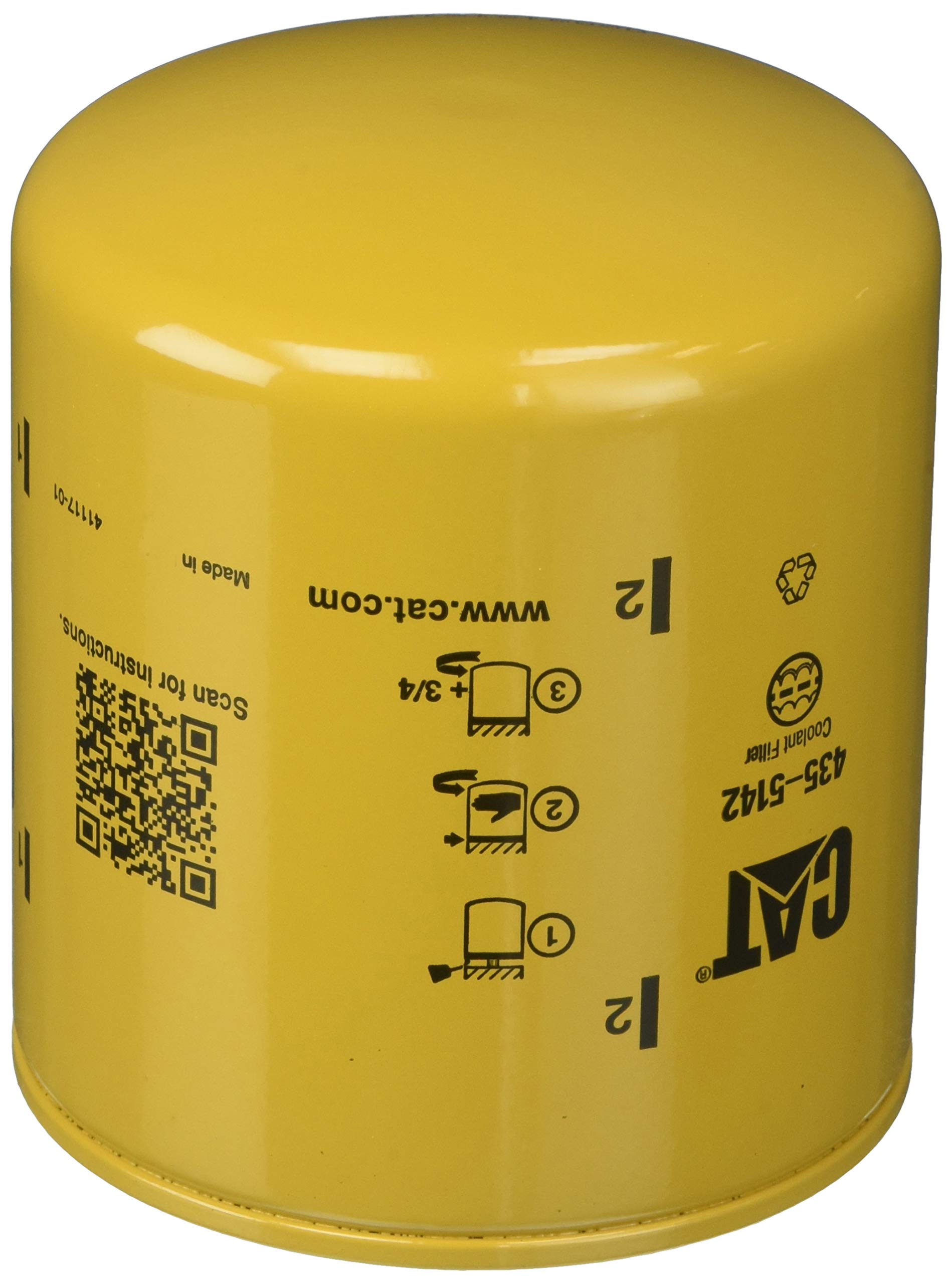 CAT Caterpillar 4355142 coolant filter in view, high-efficiency filtration for engine cooling