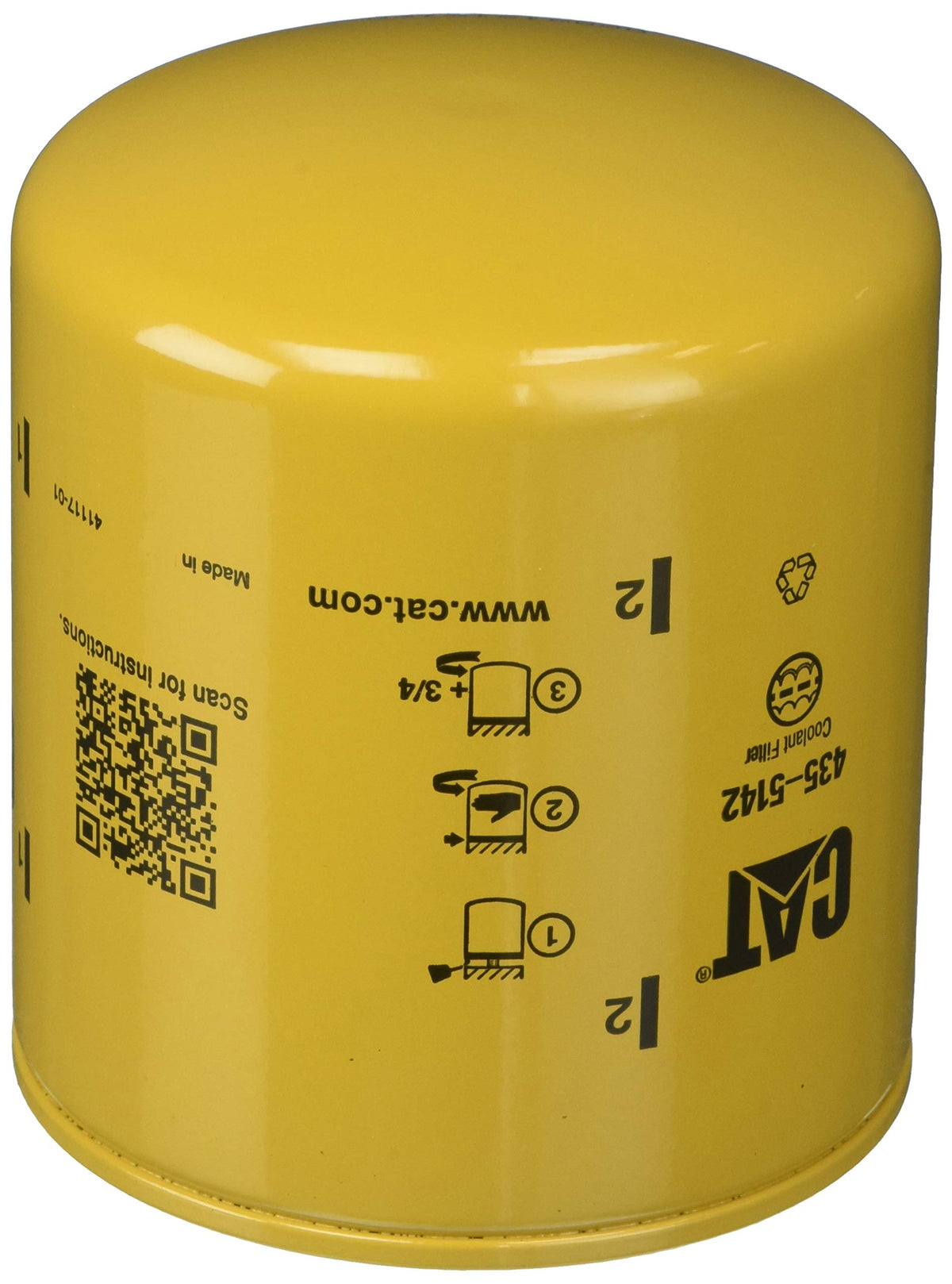 CAT Caterpillar 4355142 coolant filter in view, high-efficiency filtration for engine cooling